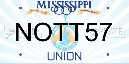 NOTT57 Mississippi License Plate