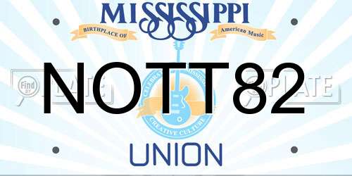 NOTT82 Mississippi License Plate