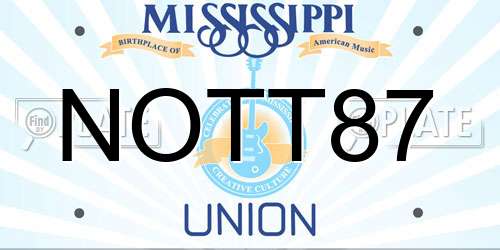 NOTT87 Mississippi License Plate