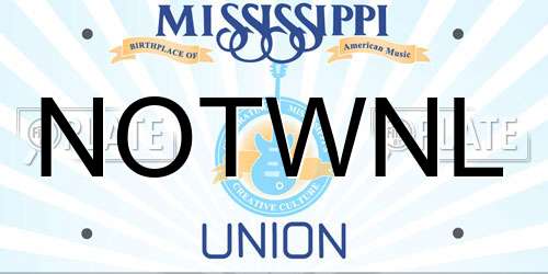 NOTWNL Mississippi License Plate