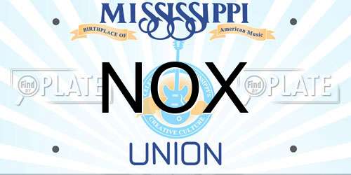 NOX Mississippi License Plate