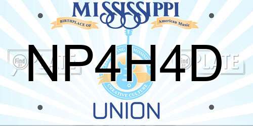NP4H4D Mississippi License Plate