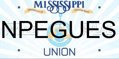 NPEGUES Mississippi License Plate