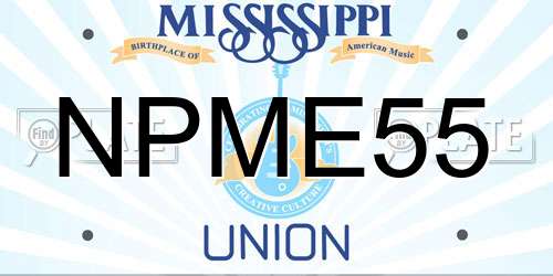 NPME55 Mississippi License Plate