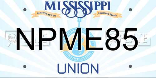 NPME85 Mississippi License Plate