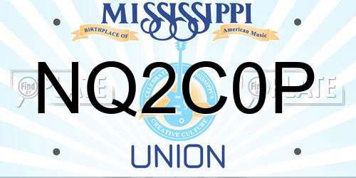 NQ2C0P Mississippi License Plate