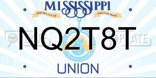 NQ2T8T Mississippi License Plate