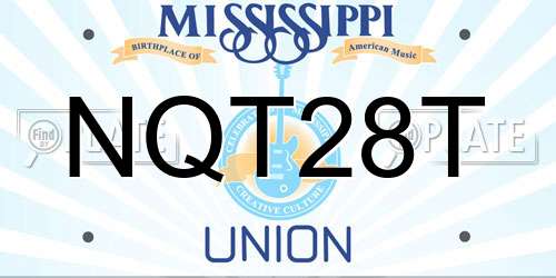 NQT28T Mississippi License Plate