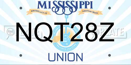 NQT28Z Mississippi License Plate