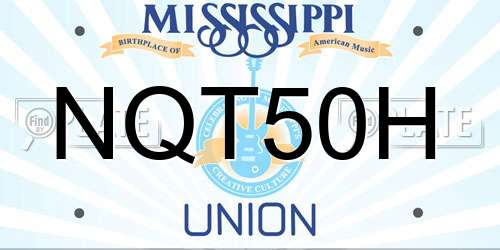 NQT50H Mississippi License Plate