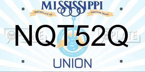 NQT52Q Mississippi License Plate