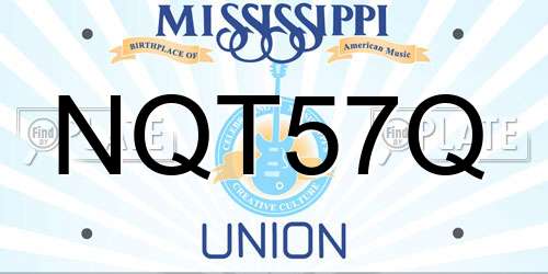 NQT57Q Mississippi License Plate