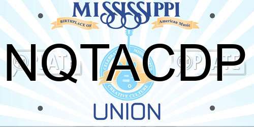 NQTACDP Mississippi License Plate