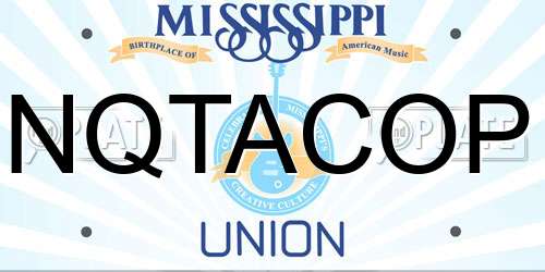NQTACOP Mississippi License Plate