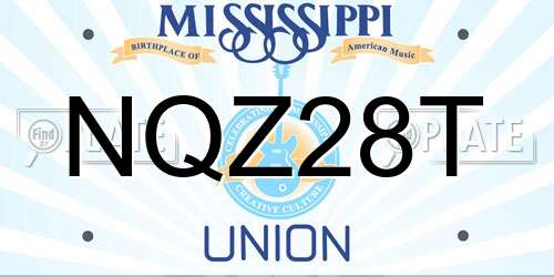 NQZ28T Mississippi License Plate