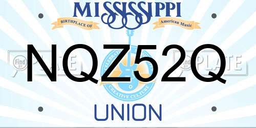 NQZ52Q Mississippi License Plate