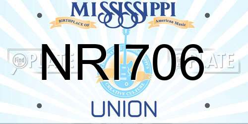 NRI706 Mississippi License Plate