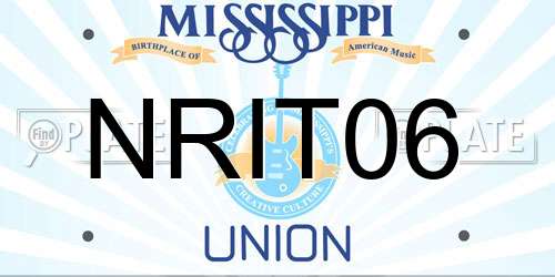 NRIT06 Mississippi License Plate