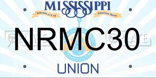 NRMC30 Mississippi License Plate
