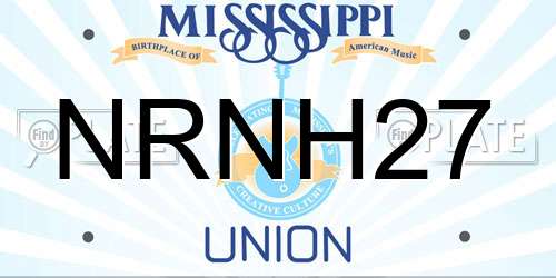 NRNH27 Mississippi License Plate