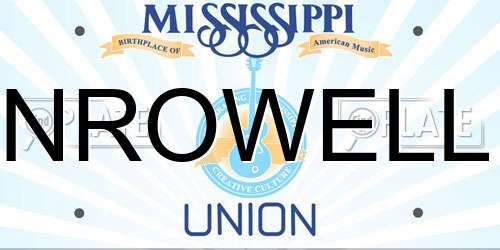 NROWELL Mississippi License Plate