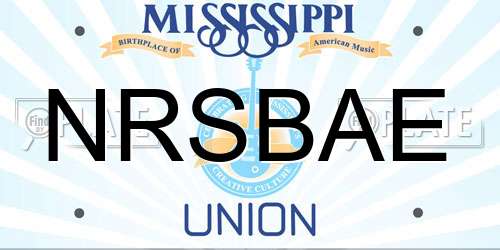 NRSBAE Mississippi License Plate
