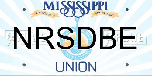NRSDBE Mississippi License Plate