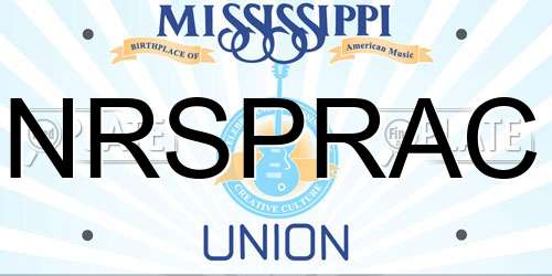 NRSPRAC Mississippi License Plate