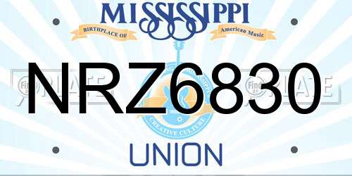 NRZ6830 Mississippi License Plate