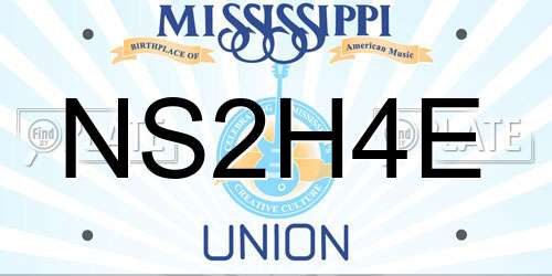NS2H4E Mississippi License Plate