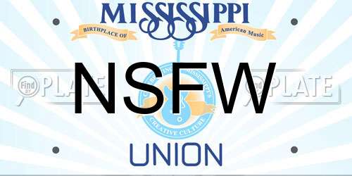 NSFW Mississippi License Plate