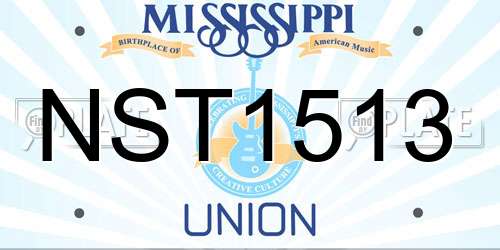 NST1513 Mississippi License Plate