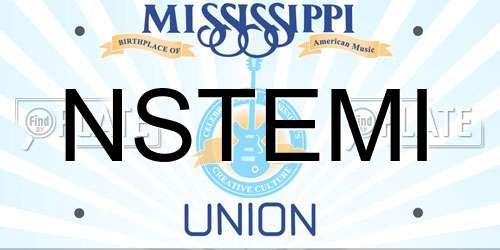 NSTEMI Mississippi License Plate