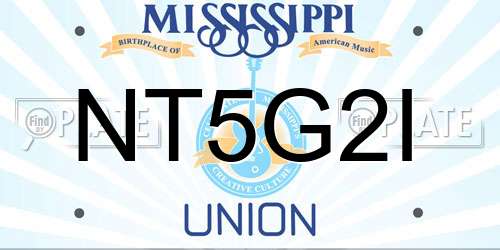 NT5G2I Mississippi License Plate