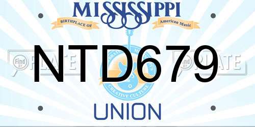 NTD679 Mississippi License Plate