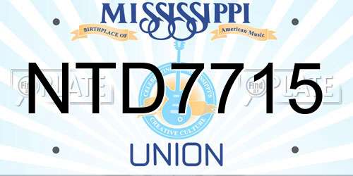 NTD7715 Mississippi License Plate
