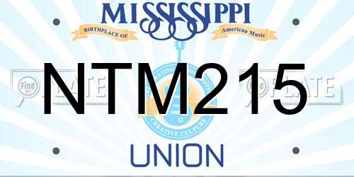 NTM215 Mississippi License Plate