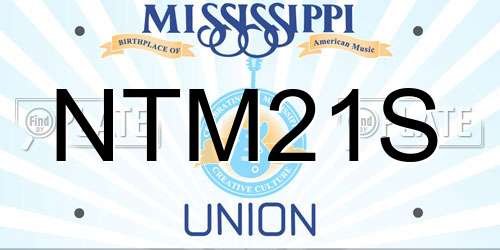 NTM21S Mississippi License Plate