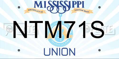 NTM71S Mississippi License Plate