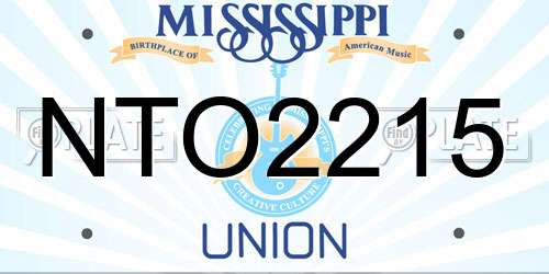 NTO2215 Mississippi License Plate
