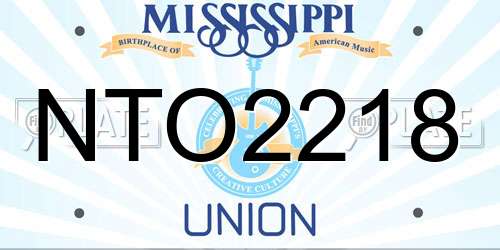 NTO2218 Mississippi License Plate