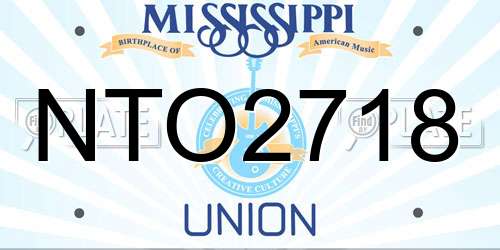 NTO2718 Mississippi License Plate