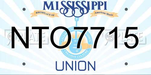 NTO7715 Mississippi License Plate
