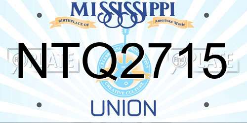 NTQ2715 Mississippi License Plate