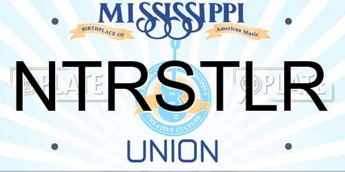 NTRSTLR Mississippi License Plate