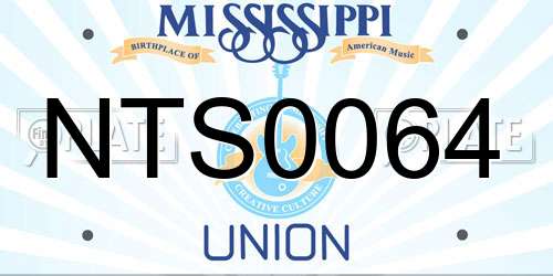 NTS0064 Mississippi License Plate