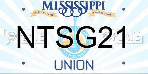 NTSG21 Mississippi License Plate