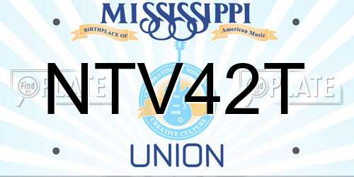NTV42T Mississippi License Plate