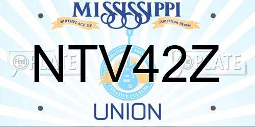 NTV42Z Mississippi License Plate