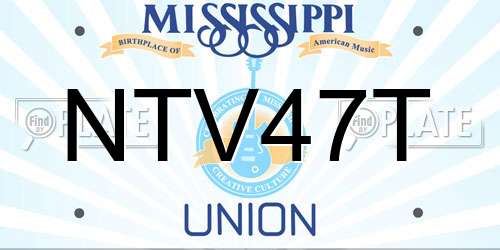 NTV47T Mississippi License Plate